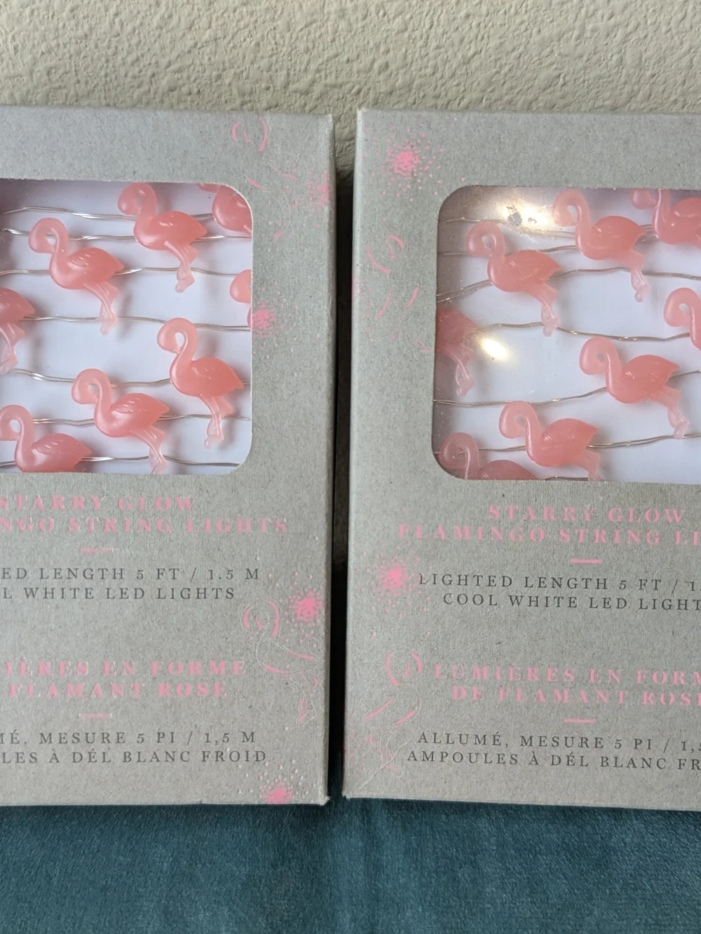 Indigo Pink Flamingo Starry Glow Led String Lights - Pink